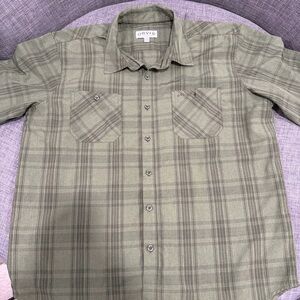Orvis Green Plaid Casual Button Down Shirt